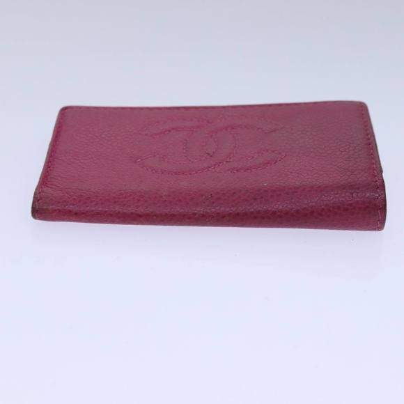 CHANEL Key Case Caviar Skin Pink Gold CC Auth ac3181 - Picture 5 of 16